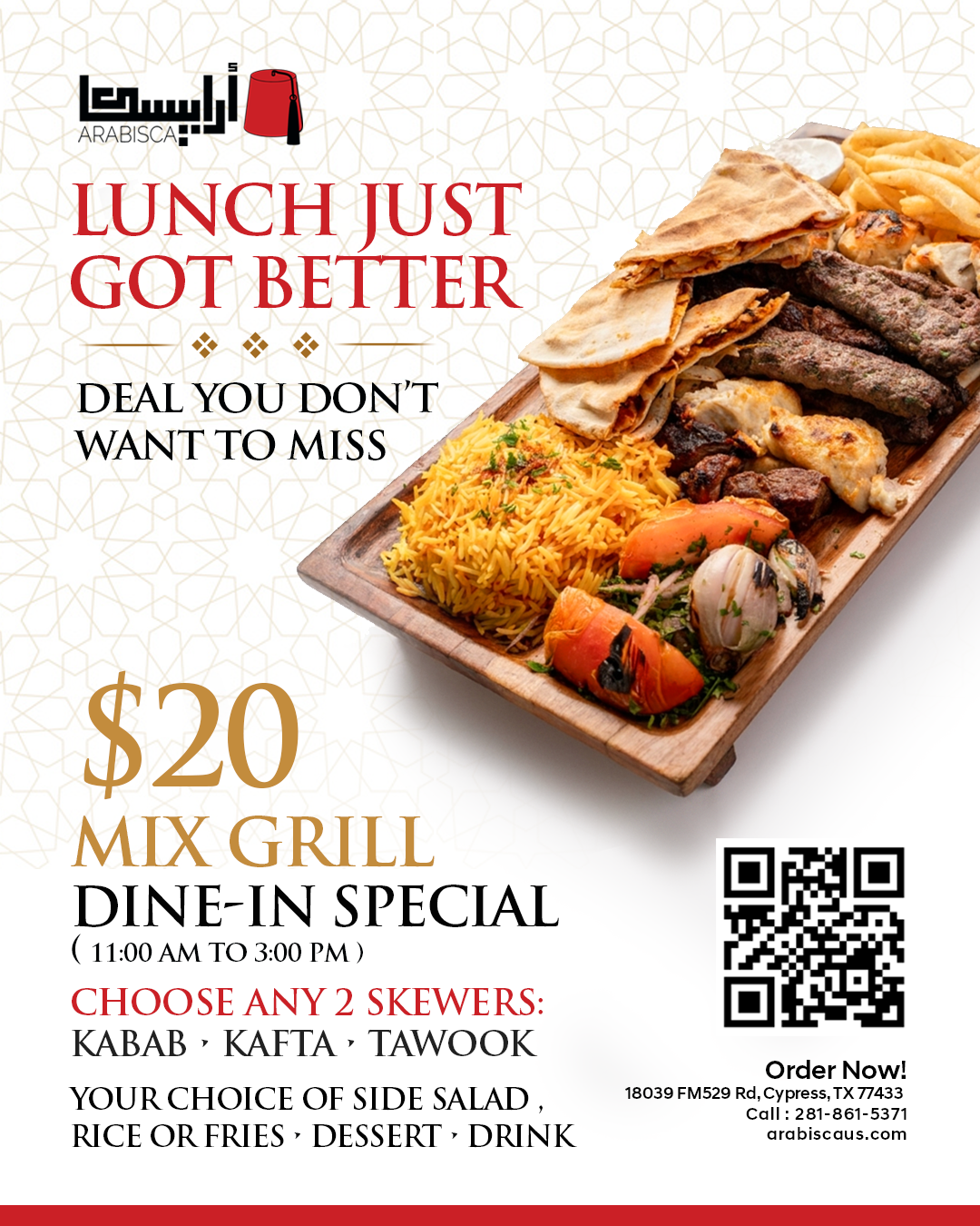 Mix Grill Dine-In flyer